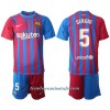 Conjunto (Camiseta+Pantalón Corto) FC Barcelona Sergio Busquets 5 Primera Equipación 2021/22 - Niño